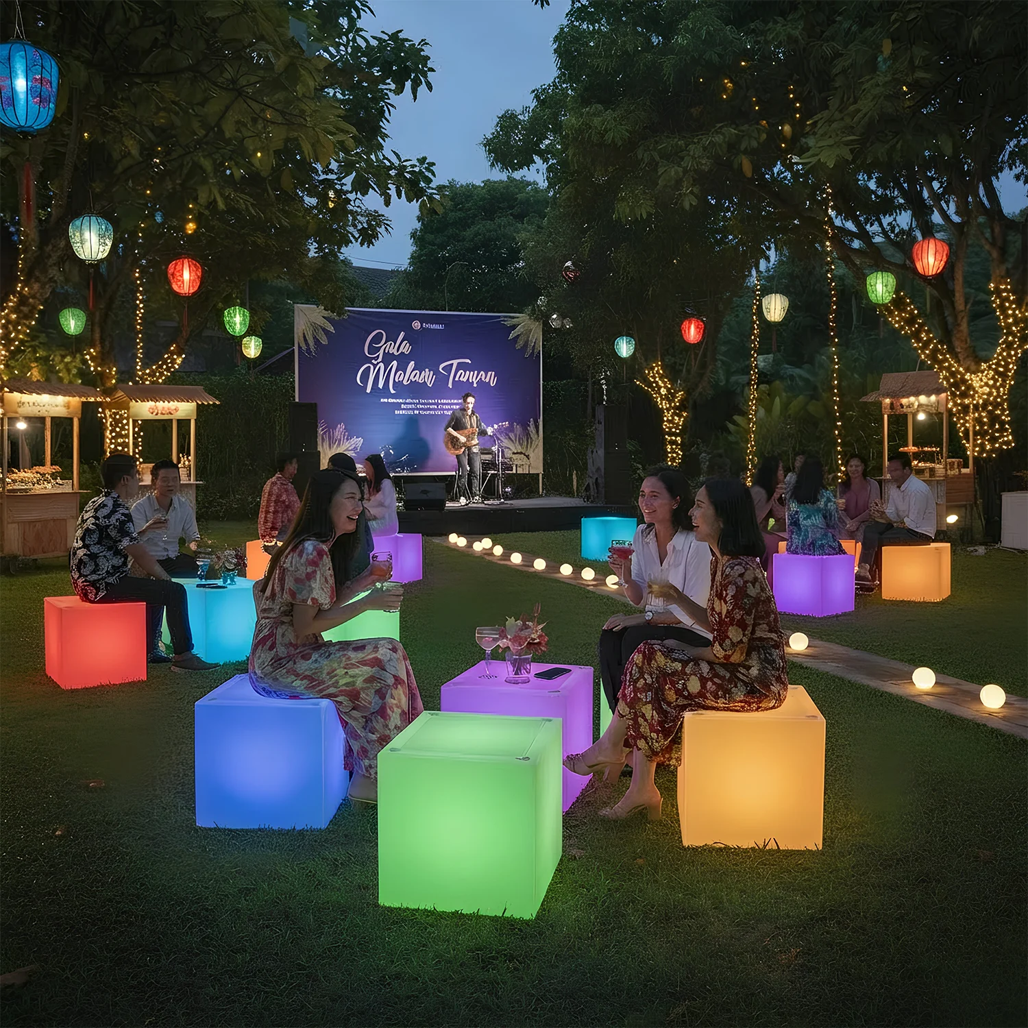 Kursi LED Kubus Cubic by Ellogrin