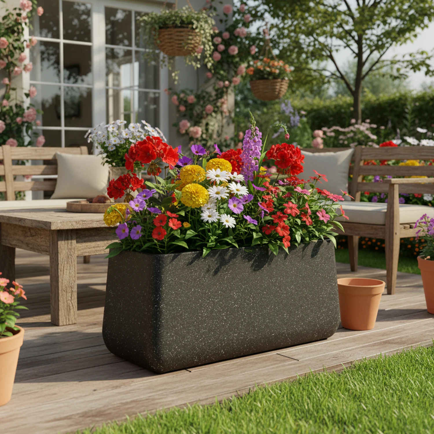 Planter Pot Tanaman Magnolia Long Ellogrin