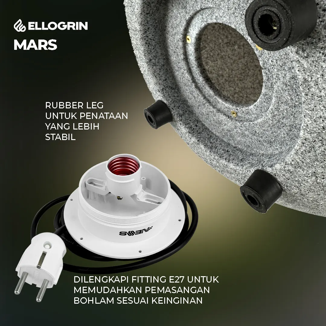 Fitting E27 untuk lampu taman Mars by Ellogrin