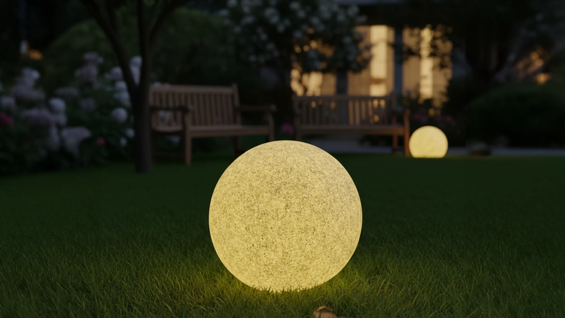Lampu taman bulat modern Mars by Ellogrin