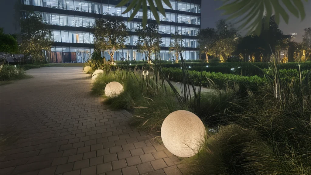 lampu taman bola mars ellogrin