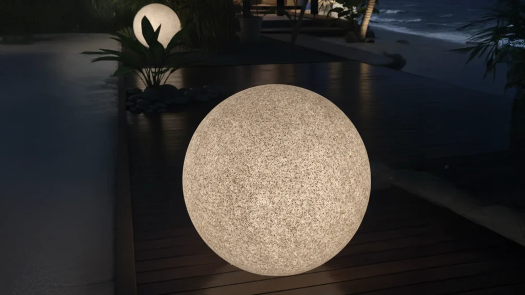 lampu taman bola mars ellogrin