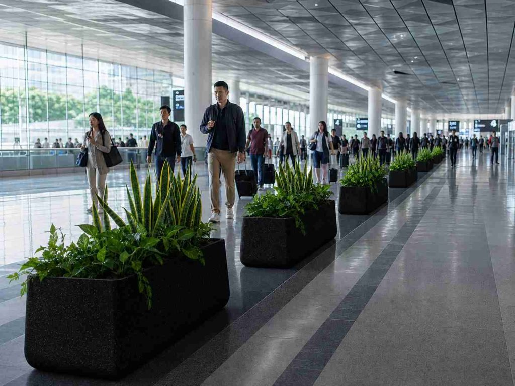 Planter pembatas sirkulasi