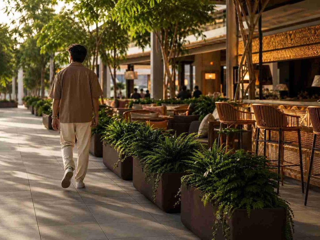 Planter pembatas sirkulasi
