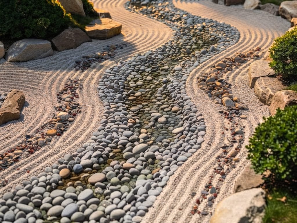 elemen pasir di zen garden