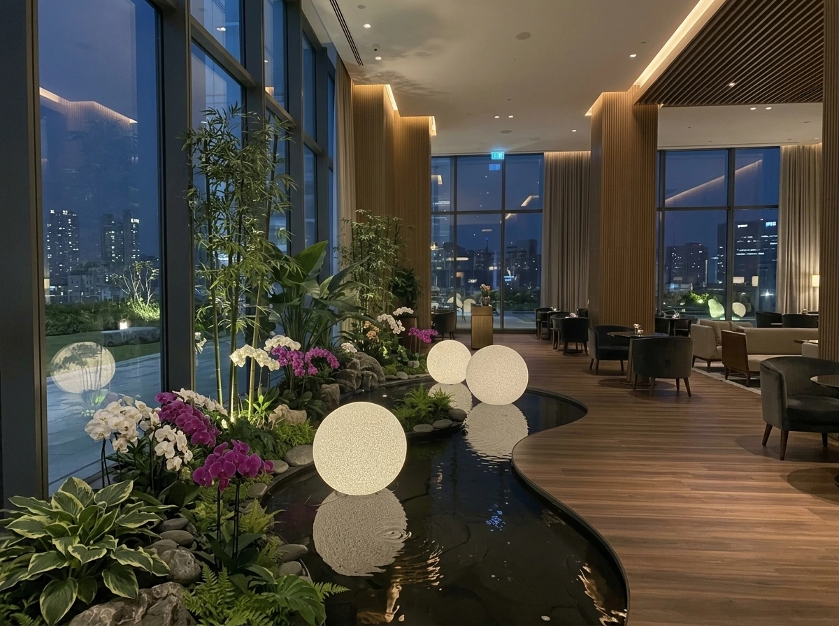 Ide lampu dekoratif untuk lobby hotel
