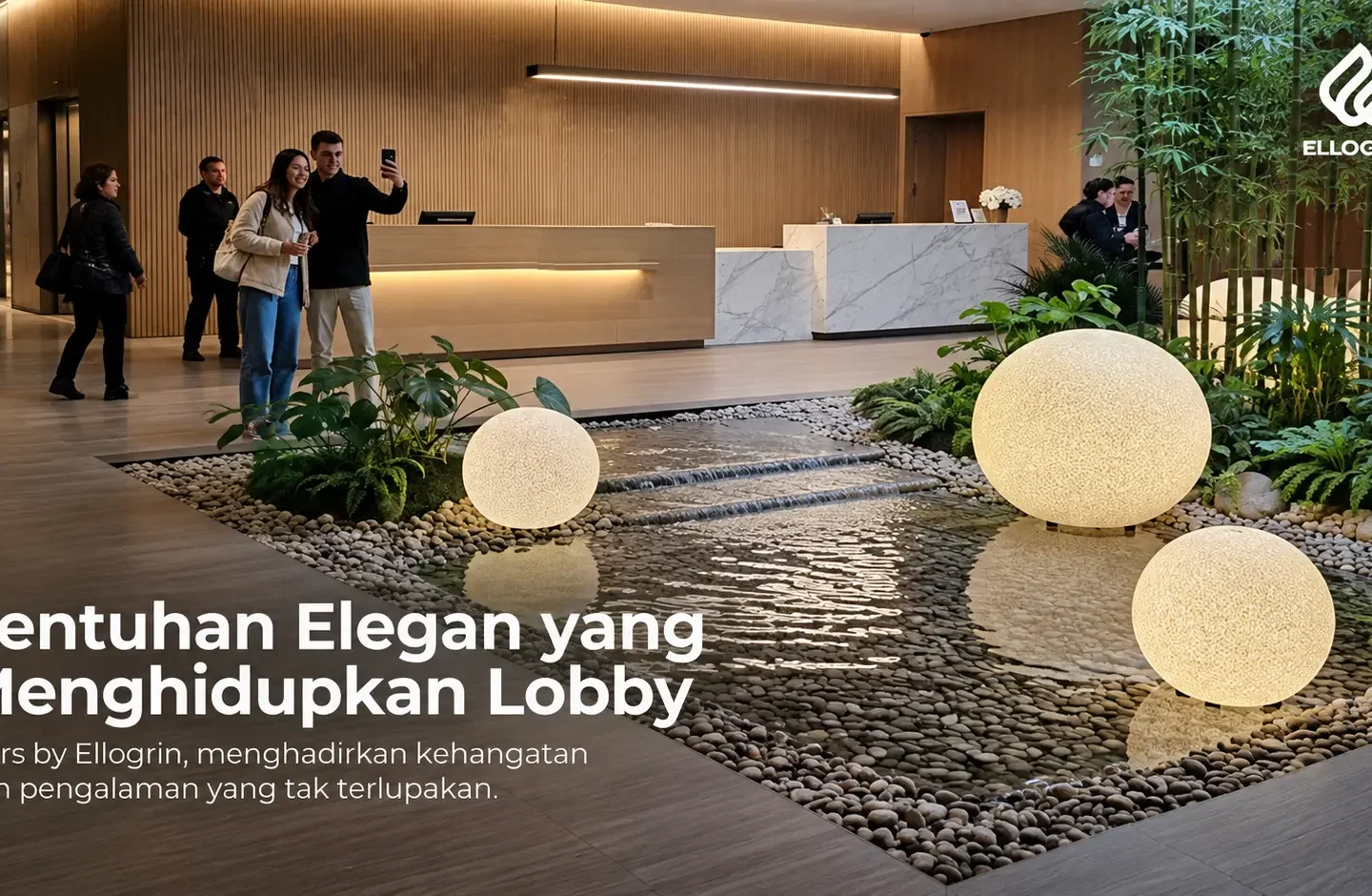lampu dekoratif lobby hotel