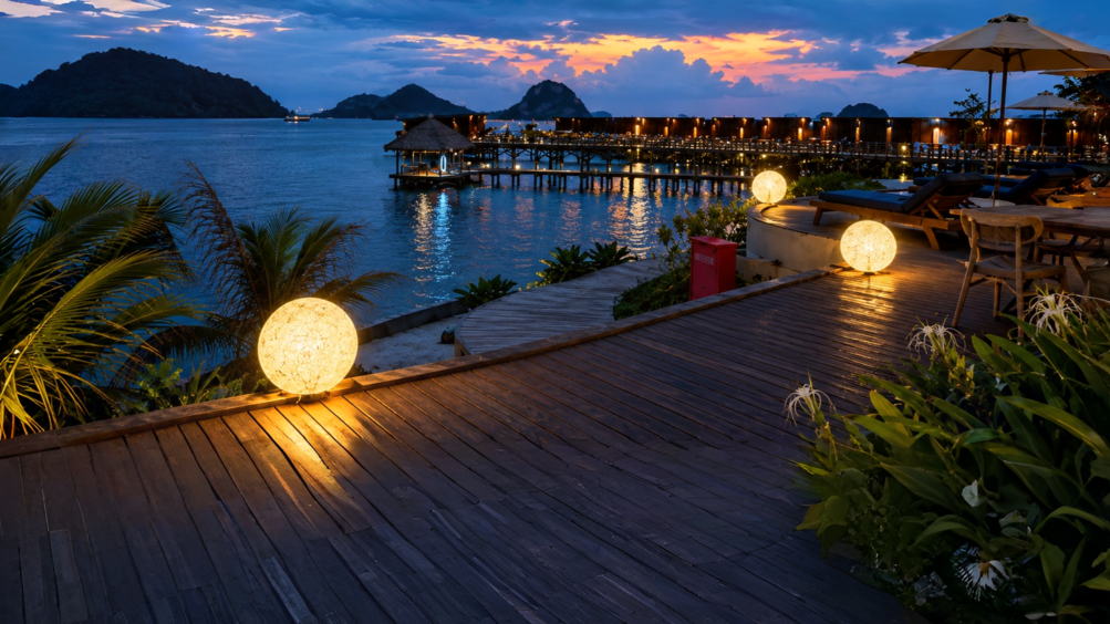 Lampu taman Mars by Ellogrin untuk project hotel dan resort