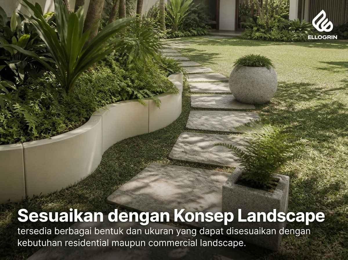 Pot dan planter dalam konsep landscape taman