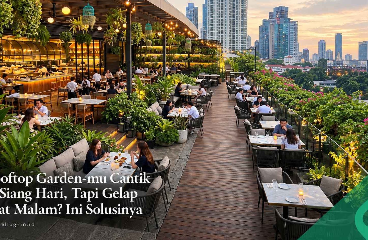lampu taman rooftop